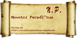 Novotni Perpétua névjegykártya